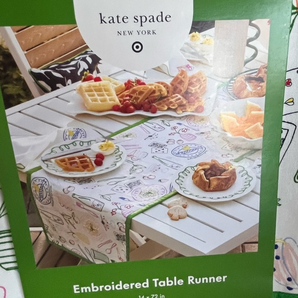 Kate Spade x Target Embroidered Table Runner NWT